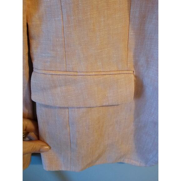 J. Crew sz 6 peach linen lined blazer new with tags - Picture 3 of 8